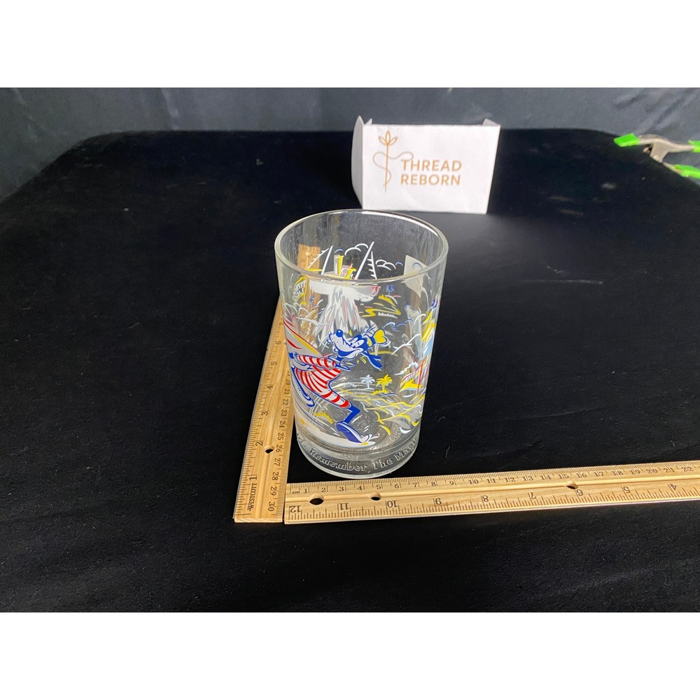 Vintage Disney World Remember The Magic Clear Glass Cup